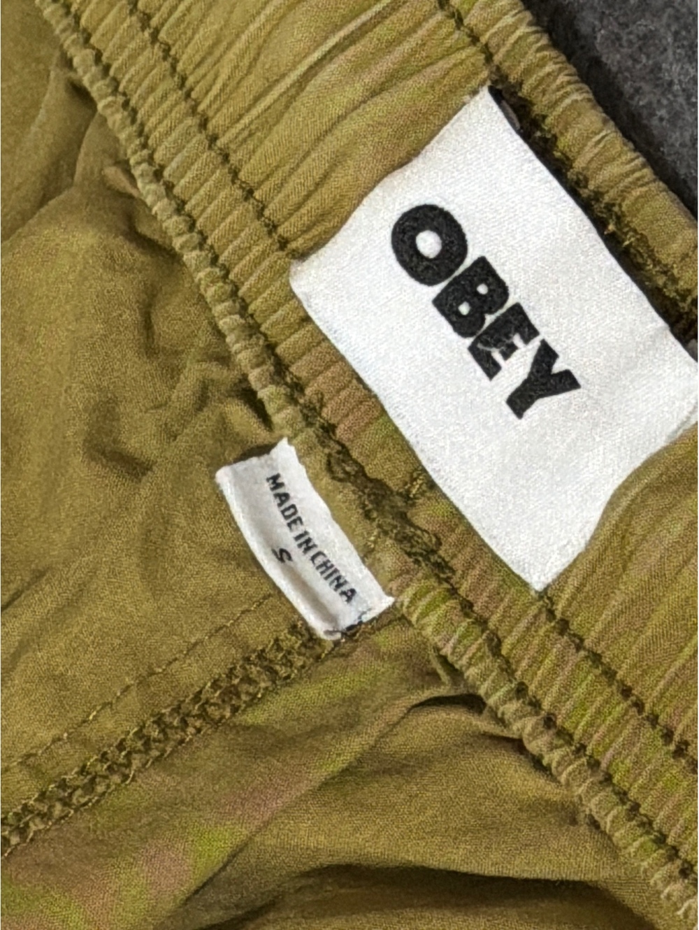 OBEY Sunny Poplin Cargo Pants Olive Oil Y2K Inspired Joggers Women's Size Small - Picture 6 of 9